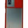 Xiaomi Redmi Note 10 Kılıf Palm Buzlu Kamera Sürgülü Silikon - Kırmızı-(5796)