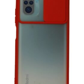 Xiaomi Redmi Note 10 Kılıf Palm Buzlu Kamera Sürgülü Silikon - Kırmızı-(5796)