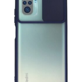 Xiaomi Redmi Note 10 Kılıf Palm Buzlu Kamera Sürgülü Silikon - Lacivert-(5796)