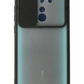 Xiaomi Redmi Note 8 Pro Kılıf Palm Buzlu Kamera Sürgülü Silikon - Siyah-(5796)
