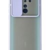 Xiaomi Redmi Note 8 Pro Kılıf Palm Buzlu Kamera Sürgülü Silikon - Lila-(5796)