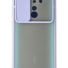 Xiaomi Redmi Note 8 Pro Kılıf Palm Buzlu Kamera Sürgülü Silikon - Lila-(5796)