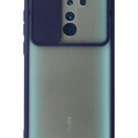 Xiaomi Redmi Note 8 Pro Kılıf Palm Buzlu Kamera Sürgülü Silikon - Lacivert-(5796)