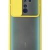 Xiaomi Redmi Note 8 Pro Kılıf Palm Buzlu Kamera Sürgülü Silikon - Sarı-(5796)