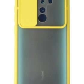 Xiaomi Redmi Note 8 Pro Kılıf Palm Buzlu Kamera Sürgülü Silikon - Sarı-(5796)