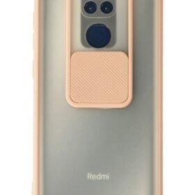 Xiaomi Redmi Note 9 Kılıf Palm Buzlu Kamera Sürgülü Silikon - Pembe-(5796)