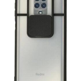 Xiaomi Redmi Note 9 Pro Kılıf Palm Buzlu Kamera Sürgülü Silikon - Siyah-(5796)