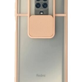 Xiaomi Redmi Note 9 Pro Kılıf Palm Buzlu Kamera Sürgülü Silikon - Pembe-(5796)