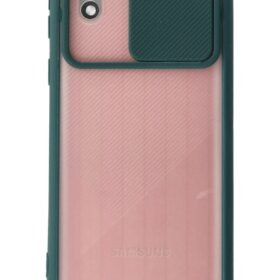Samsung Galaxy A01 Core Kılıf Palm Buzlu Kamera Sürgülü Silikon - Yeşil-(5796)