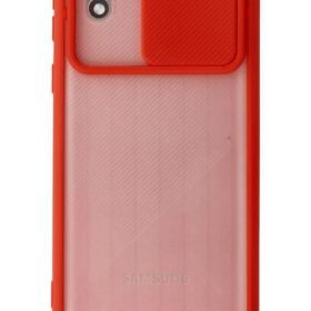 Samsung Galaxy A01 Core Kılıf Palm Buzlu Kamera Sürgülü Silikon - Kırmızı-(5796)