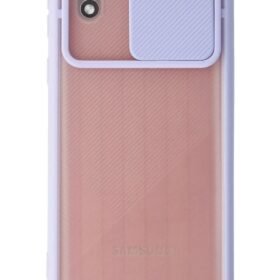 Samsung Galaxy A01 Core Kılıf Palm Buzlu Kamera Sürgülü Silikon - Lila-(5796)