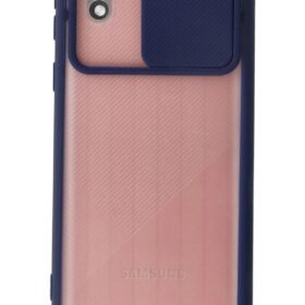 Samsung Galaxy A01 Core Kılıf Palm Buzlu Kamera Sürgülü Silikon - Lacivert-(5796)