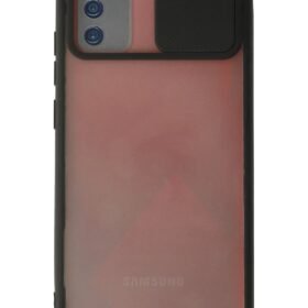 Samsung Galaxy A02S Kılıf Palm Buzlu Kamera Sürgülü Silikon - Siyah-(5796)