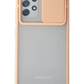 Samsung Galaxy A52 Kılıf Palm Buzlu Kamera Sürgülü Silikon - Pembe-(5796)