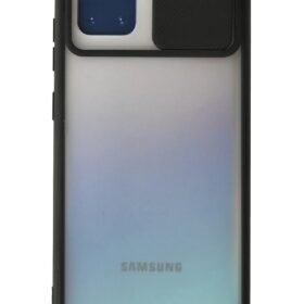 Samsung Galaxy A81 / Note 10 Lite Kılıf Palm Buzlu Kamera Sürgülü Silikon - Siyah-(5796)