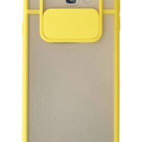 Samsung Galaxy J7 Prime Kılıf Palm Buzlu Kamera Sürgülü Silikon - Sarı-(5796)
