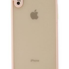 iPhone XS Max Kılıf Montreal Silikon Kapak - Pembe-(5796)