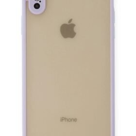 iPhone XS Max Kılıf Montreal Silikon Kapak - Mor-(5796)