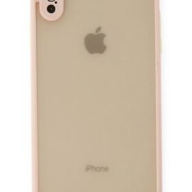 iPhone X Kılıf Montreal Silikon Kapak - Pembe-(5796)