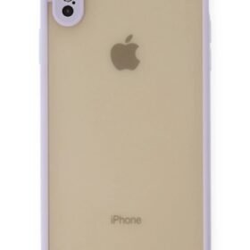 iPhone X Kılıf Montreal Silikon Kapak - Mor-(5796)