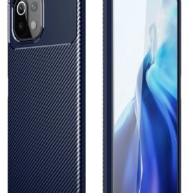 Xiaomi Mİ 11 Lite Kılıf Auto Focus Karbon Kapak - Lacivert-(5796)