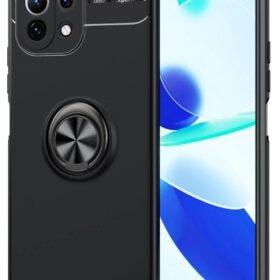 Xiaomi Mİ 11 Lite Kılıf Range Yüzüklü Silikon - Siyah-(5796)