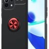 Xiaomi Mİ 11 Lite Kılıf Range Yüzüklü Silikon - Siyah-Kırmızı-(5796)