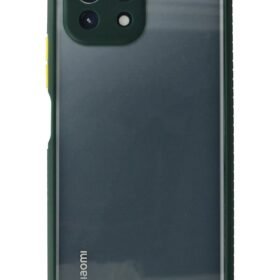 Xiaomi Mİ 11 Lite Kılıf Miami Şeffaf Silikon - Koyu Yeşil-(5796)