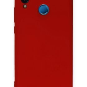Huawei P20 Lite Kılıf Nano içi Kadife Silikon - Kırmızı-(5796)