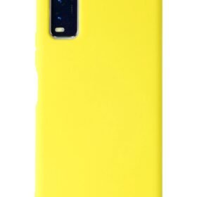 Vivo Y11S Kılıf Nano içi Kadife Silikon - Sarı-(5796)
