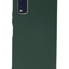 Vivo Y11S Kılıf Nano içi Kadife Silikon - Koyu Yeşil-(5796)