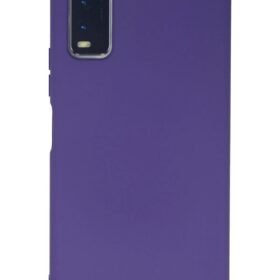 Vivo Y11S Kılıf Nano içi Kadife Silikon - Mor-(5796)