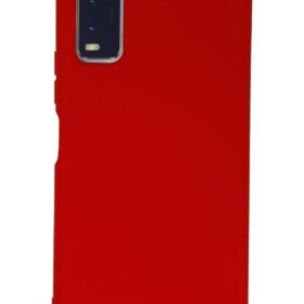 Vivo Y11S Kılıf Nano içi Kadife Silikon - Kırmızı-(5796)