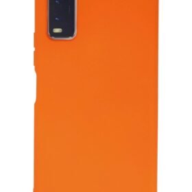 Vivo Y11S Kılıf Nano içi Kadife Silikon - Turuncu-(5796)