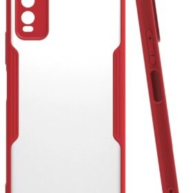 Vivo Y11S Kılıf Platin Silikon - Kırmızı-(5796)