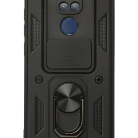 Xiaomi Redmi Note 9 Kılıf Pars Lens Yüzüklü Silikon - Siyah-(5796)
