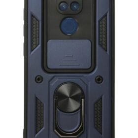Xiaomi Redmi Note 9 Kılıf Pars Lens Yüzüklü Silikon - Lacivert-(5796)