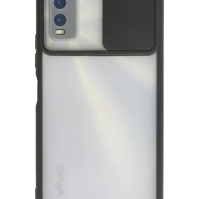 Vivo Y11S Kılıf Palm Buzlu Kamera Sürgülü Silikon - Siyah-(5796)