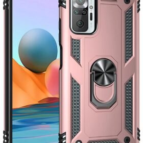Xiaomi Redmi Note 10 Pro Kılıf Sofya Yüzüklü Silikon Kapak - Rose-(5796)