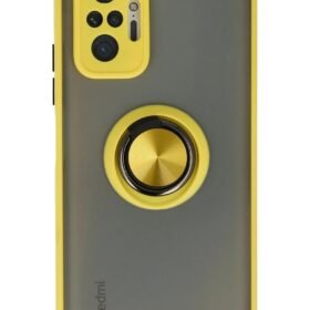 Xiaomi Redmi Note 10 Pro Kılıf Montreal Yüzüklü Silikon Kapak - Sarı-(5796)