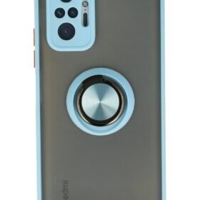 Xiaomi Redmi Note 10 Pro Kılıf Montreal Yüzüklü Silikon Kapak - Buz Mavi-(5796)