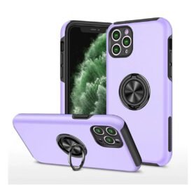 iPhone 11 Pro Max Kılıf Elit Yüzüklü Kapak - Mor-(5796)