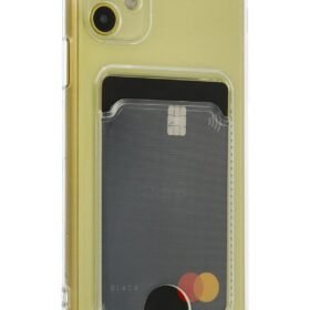 iPhone 11 Kılıf Kart Şeffaf Silikon - Şeffaf-(5796)