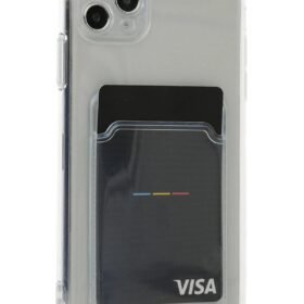 iPhone 11 Pro Max Kılıf Kart Şeffaf Silikon - Şeffaf-(5796)
