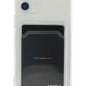 iPhone 12 Kılıf Kart Şeffaf Silikon - Şeffaf-(5796)