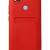 Xiaomi Redmi 9C Kılıf Kelvin Kartvizitli Silikon - Kırmızı-(5796)