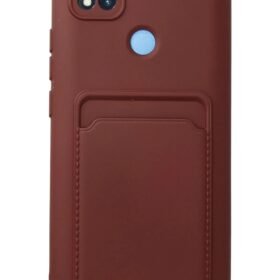 Xiaomi Redmi 9C Kılıf Kelvin Kartvizitli Silikon - Bordo-(5796)