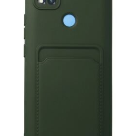Xiaomi Redmi 9C Kılıf Kelvin Kartvizitli Silikon - Koyu Yeşil-(5796)