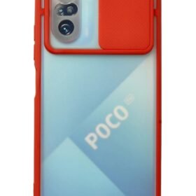 Xiaomi Poco F3 Kılıf Palm Buzlu Kamera Sürgülü Silikon - Kırmızı-(5796)