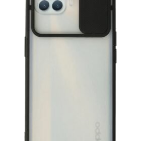 Oppo Reno 4 Lite Kılıf Palm Buzlu Kamera Sürgülü Silikon - Siyah-(5796)